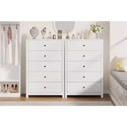 Commode à 5 tiroirs en bois pour chambre à coucher, style moderne et simple
