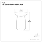 Table d'appoint contemporaine en manguier massif avec nervures