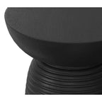 Table d'appoint contemporaine en manguier massif avec nervures