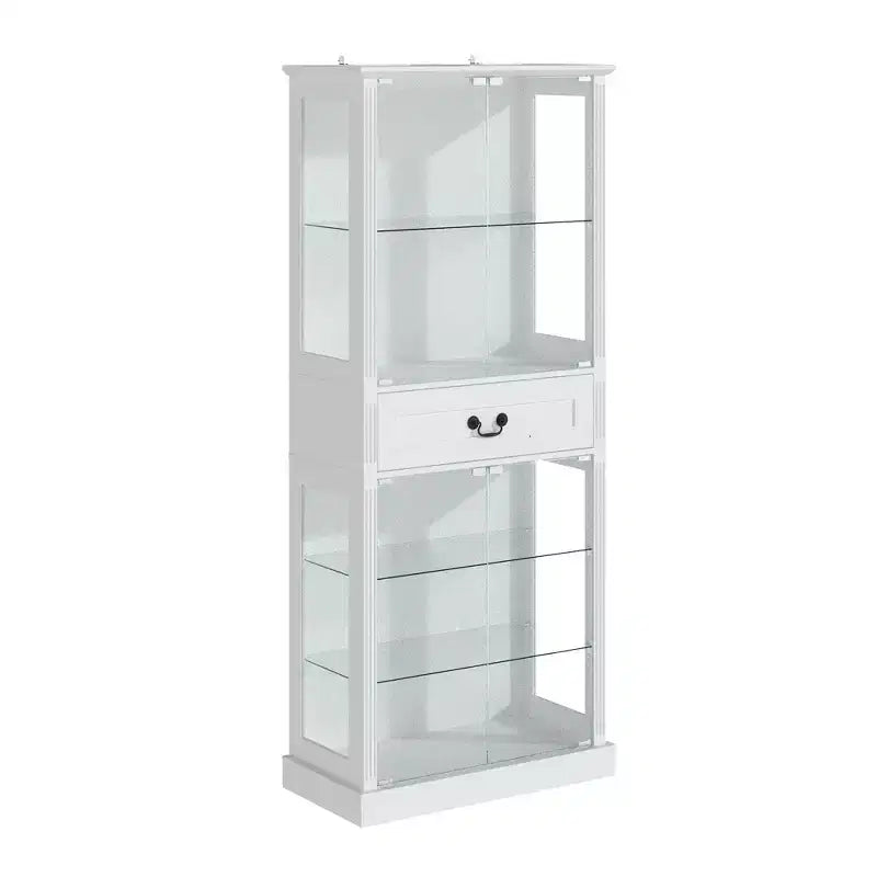 Armoire de salle de bain haute sur pied avec LED 7 couleurs et verre trempé
