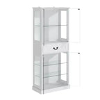 Armoire de salle de bain haute sur pied avec LED 7 couleurs et verre trempé
