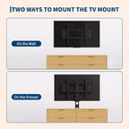 Meuble TV cannelé - Meuble TV en bois avec 6 tiroirs, Console média moderne