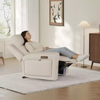 Fauteuil inclinable releveur avec appuie-tête et support lombaire, fauteuil électrique en cuir premium