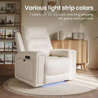 Fauteuil inclinable releveur avec appuie-tête et support lombaire, fauteuil électrique en cuir premium