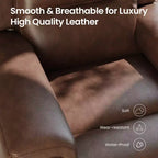 Fauteuil inclinable releveur avec appuie-tête et support lombaire, fauteuil électrique en cuir premium