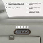 Fauteuil inclinable releveur avec appuie-tête et support lombaire, fauteuil électrique en cuir premium