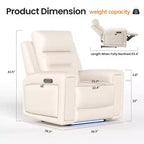 Fauteuil inclinable releveur avec appuie-tête et support lombaire, fauteuil électrique en cuir premium