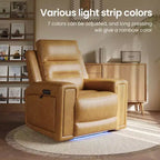 Fauteuil inclinable releveur avec appuie-tête et support lombaire, fauteuil électrique en cuir premium