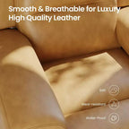 Fauteuil inclinable releveur avec appuie-tête et support lombaire, fauteuil électrique en cuir premium