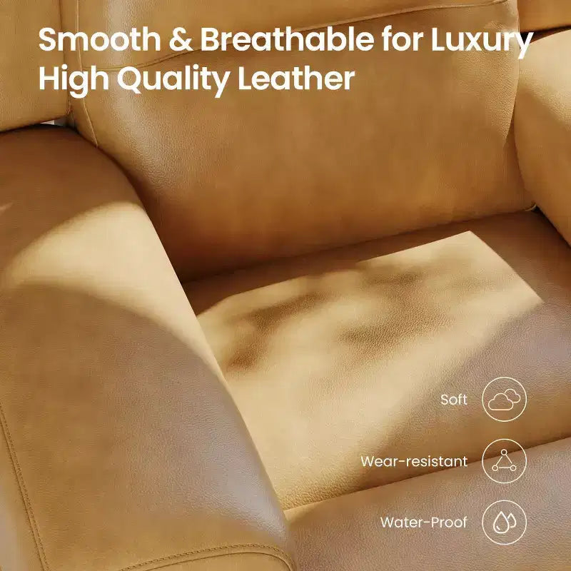 Fauteuil inclinable releveur avec appuie-tête et support lombaire, fauteuil électrique en cuir premium
