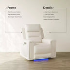 Fauteuil inclinable releveur avec appuie-tête et support lombaire, fauteuil électrique en cuir premium