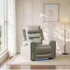 Fauteuil inclinable releveur avec appuie-tête et support lombaire, fauteuil électrique en cuir premium