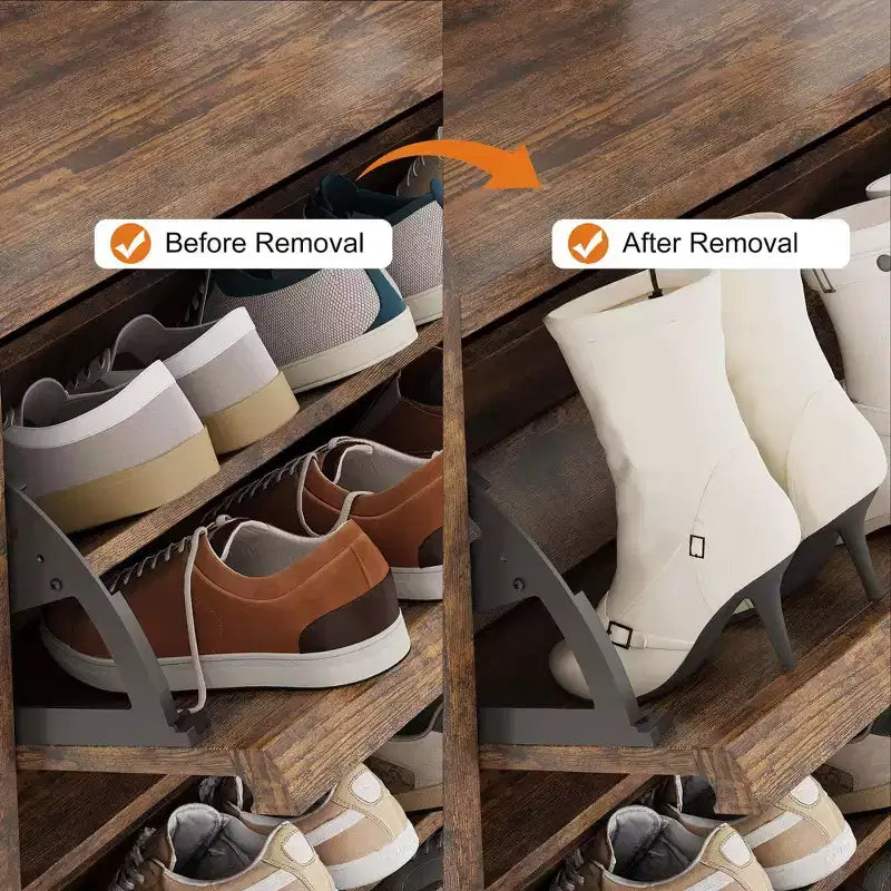 Meuble à Chaussures Étroit à 6 Tiroirs Basculants avec Étagères Réglables