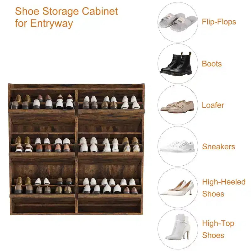 Meuble à Chaussures Étroit à 6 Tiroirs Basculants avec Étagères Réglables