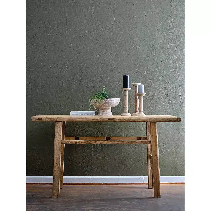 Console en bois d'orme naturel