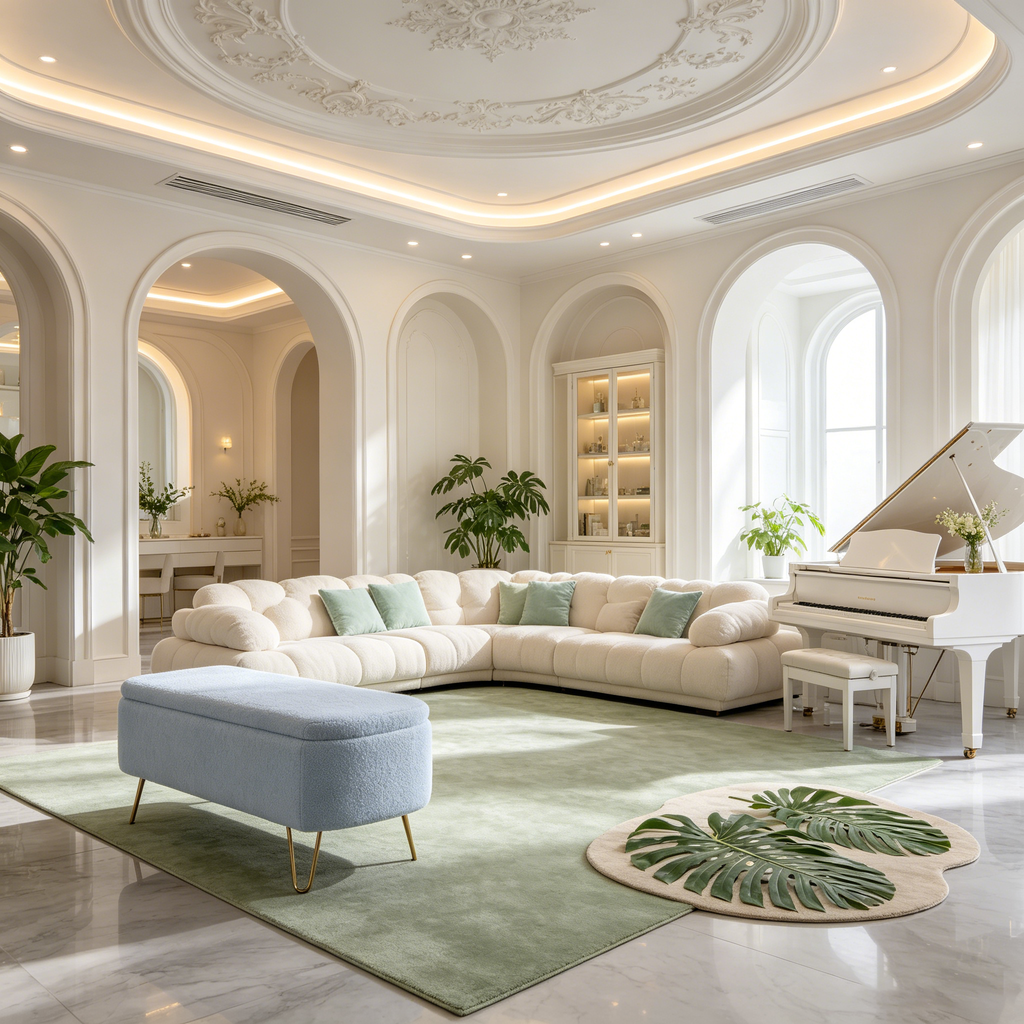 Banc de rangement en fausse fourrure capitonné, moderne, pour le bout de lit ou l'entrée