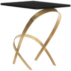 Table d'appoint or/noir