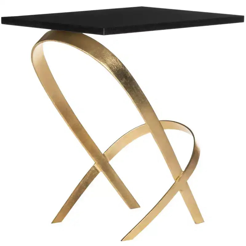 Table d'appoint or/noir