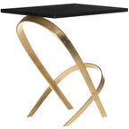 Table d'appoint or/noir
