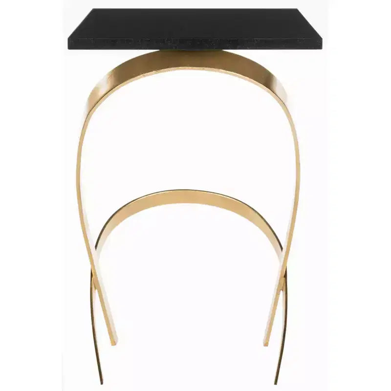 Table d'appoint or/noir