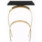 Table d'appoint or/noir