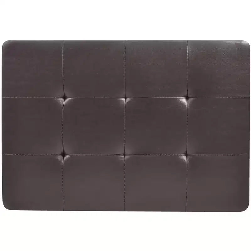 Pouf de rangement rembourré en similicuir