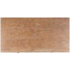 Commode 3 tiroirs Chêne rustique/Lin beige