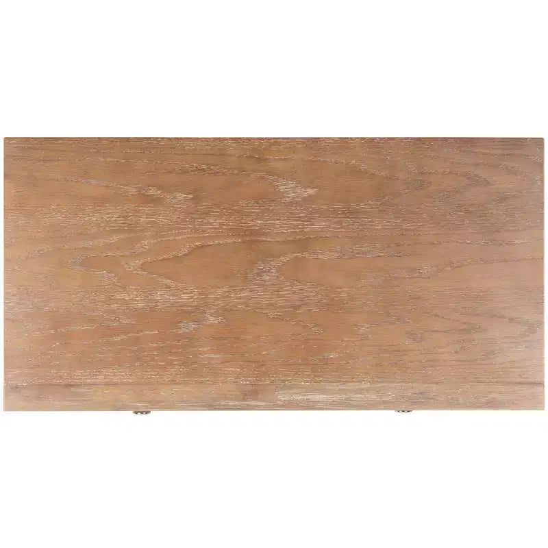 Commode 3 tiroirs Chêne rustique/Lin beige