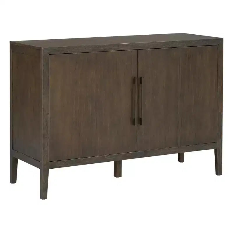 Bahut Rétro en Bois avec 2 Poignées Métalliques, Armoire de Rangement à 2 Portes