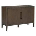 Bahut Rétro en Bois avec 2 Poignées Métalliques, Armoire de Rangement à 2 Portes