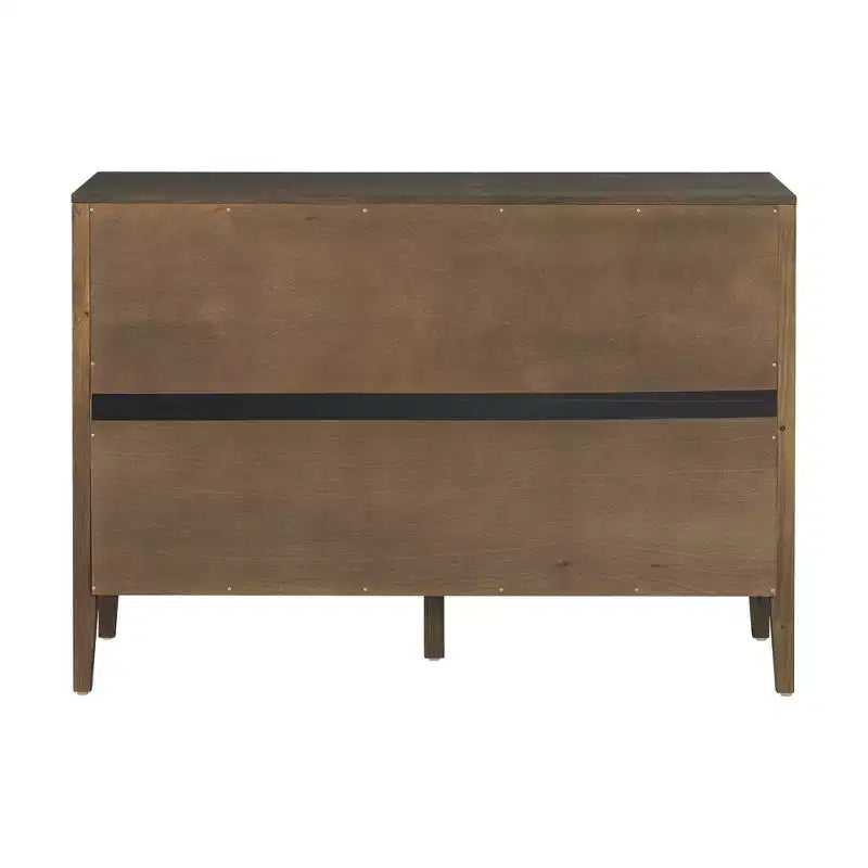 Bahut Rétro en Bois avec 2 Poignées Métalliques, Armoire de Rangement à 2 Portes