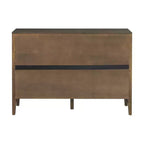 Bahut Rétro en Bois avec 2 Poignées Métalliques, Armoire de Rangement à 2 Portes