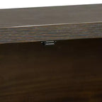 Bahut Rétro en Bois avec 2 Poignées Métalliques, Armoire de Rangement à 2 Portes