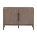 Bahut Rétro en Bois avec 2 Poignées Métalliques, Armoire de Rangement à 2 Portes