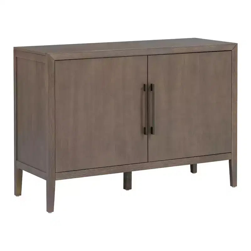 Bahut Rétro en Bois avec 2 Poignées Métalliques, Armoire de Rangement à 2 Portes