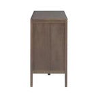 Bahut Rétro en Bois avec 2 Poignées Métalliques, Armoire de Rangement à 2 Portes