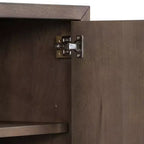 Bahut Rétro en Bois avec 2 Poignées Métalliques, Armoire de Rangement à 2 Portes