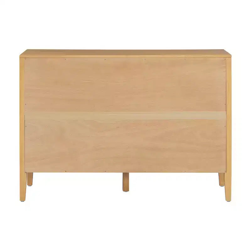 Bahut Rétro en Bois avec 2 Poignées Métalliques, Armoire de Rangement à 2 Portes