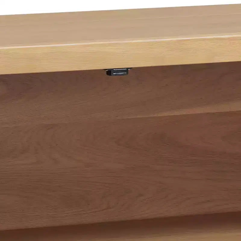 Bahut Rétro en Bois avec 2 Poignées Métalliques, Armoire de Rangement à 2 Portes