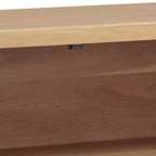 Bahut Rétro en Bois avec 2 Poignées Métalliques, Armoire de Rangement à 2 Portes