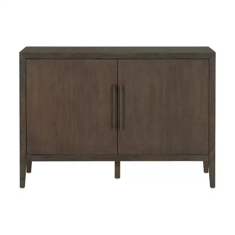 Bahut Rétro en Bois avec 2 Poignées Métalliques, Armoire de Rangement à 2 Portes