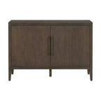 Bahut Rétro en Bois avec 2 Poignées Métalliques, Armoire de Rangement à 2 Portes