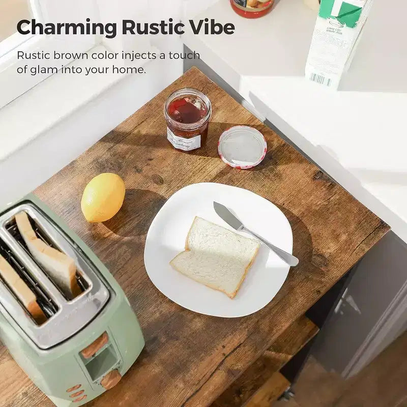 Étagère de cuisine à roulettes