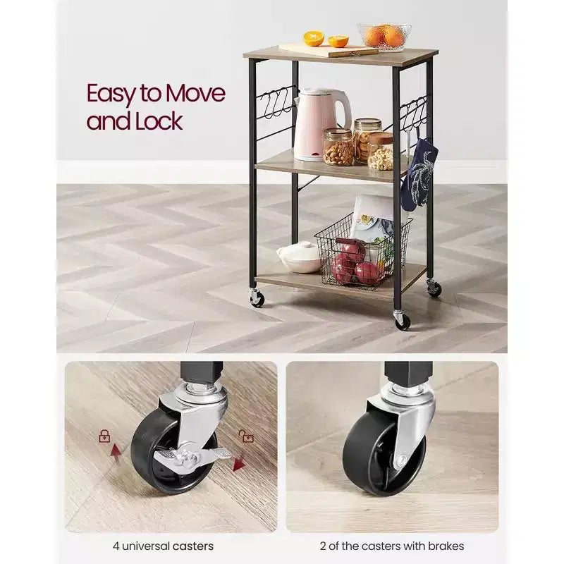 Étagère de cuisine à roulettes