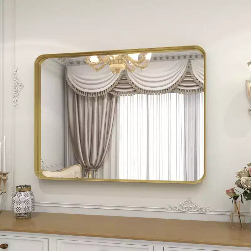 Miroir de salle de bain mural rectangulaire, pour vanité, vertical ou horizontal