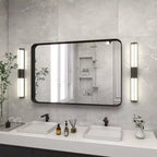 Miroir de salle de bain mural rectangulaire, pour vanité, vertical ou horizontal