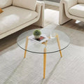 Table basse et table d'appoint rondes en verre, style moderne du milieu du siècle