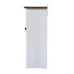 Meuble haut de salle de bain mural à 2 portes en bois manufacturé blanc style ferme