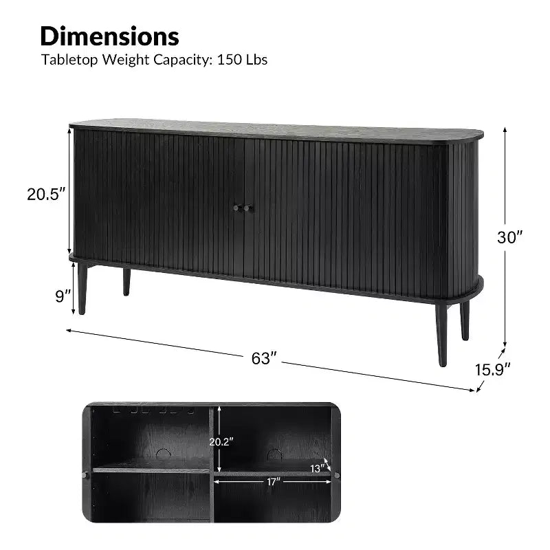 Buffet moderne avec étagère réglable
