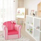 Joli canapé rose avec nœud, pour enfants, fauteuil rembourré pour tout-petits
